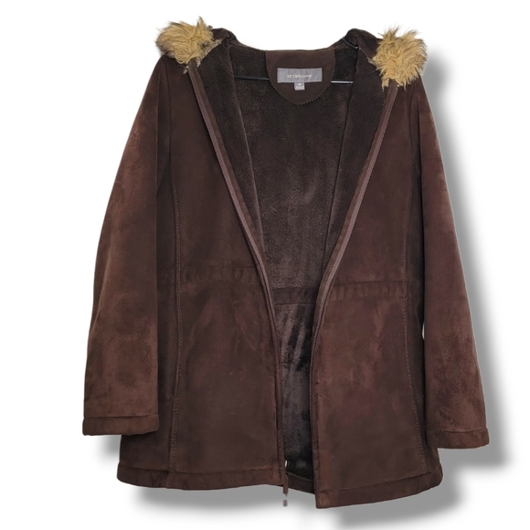 Liz Clairborne Faux Suede/Fur Coat Size Medium (8/10)‎ - Picture 6 of 11